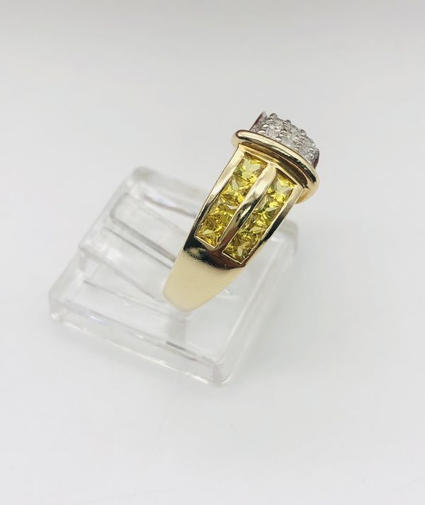14k Yellow Gold Diamond  Ring Band