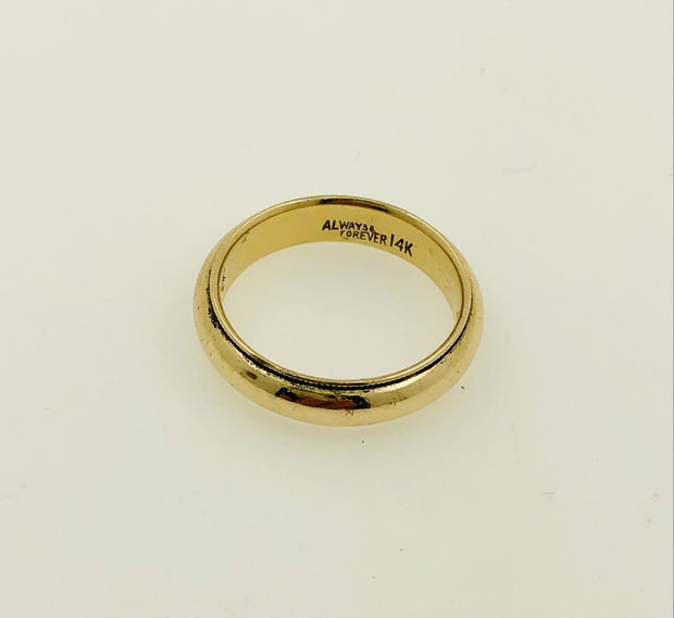 14K Yellow Gold Wedding Band - Ring